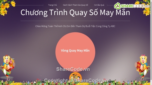 vòng quay may mắn,quay số trúng thưởng,game quay số trúng thưởng,vong quay may man,Demo Vòng Quay May Mắn